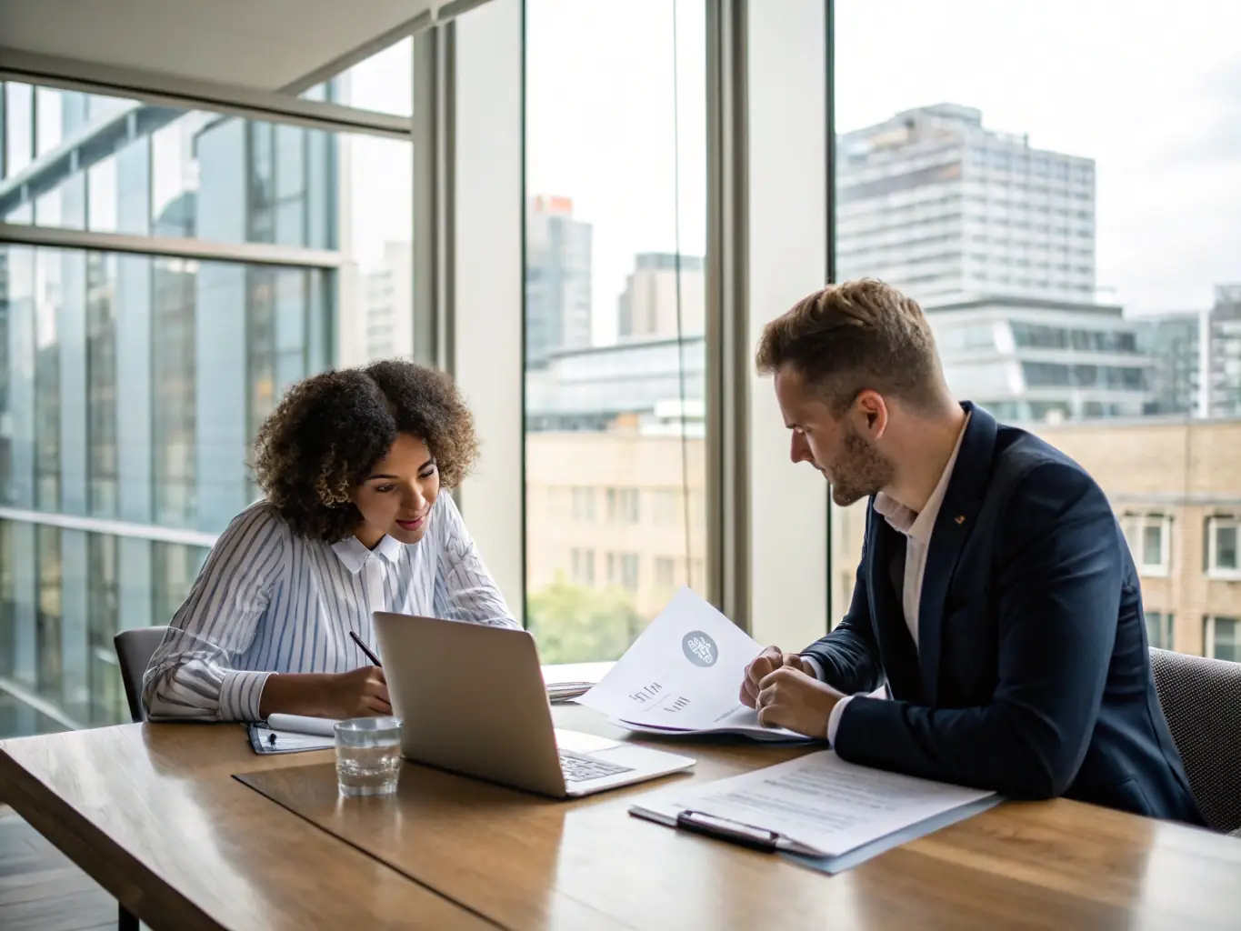 A UK entrepreneur receiving one-on-one coaching, discussing business challenges and solutions in a relaxed and supportive environment.